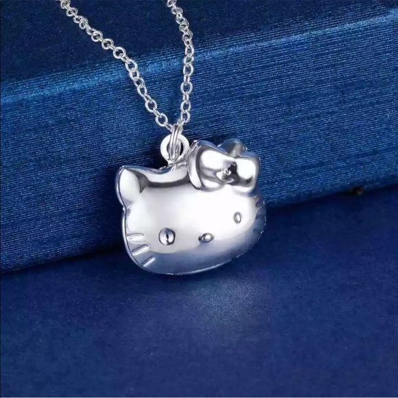 Jewelry - Sterling Silver Hello Kitty Locket Charm Necklace 16” NEW